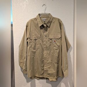 Carhartt Tan Button-Up Shirt Like New Condition